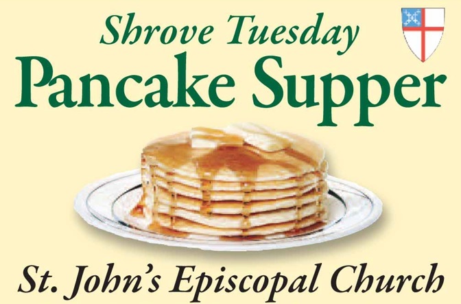 Pancake supper – Tues Feb 25th